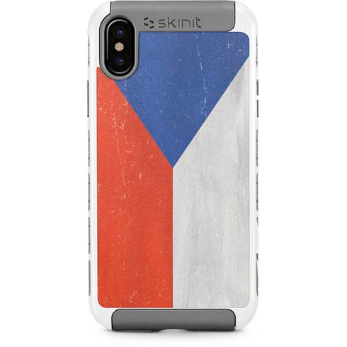 Czech Republic Flag Distressed iPhone X/XS Cargo Case